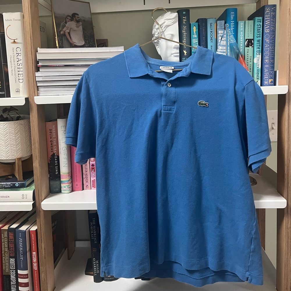 Vintage Lacoste, blue polo size large